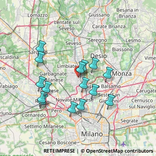 Mappa Via Timavo, 20037 Paderno Dugnano MI, Italia (6.90667)