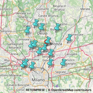 Mappa Via Giovanni Pascoli, 20835 Muggiò MB, Italia (7.00563)