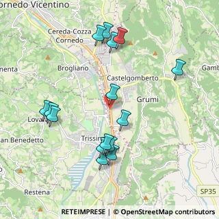 Mappa Via Giraldi Pecori, 36070 Castelgomberto VI, Italia (2.09333)