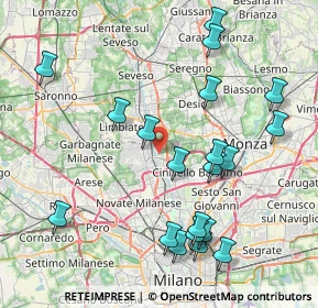 Mappa Via Montecassino, 20037 Paderno Dugnano MI, Italia (8.947)