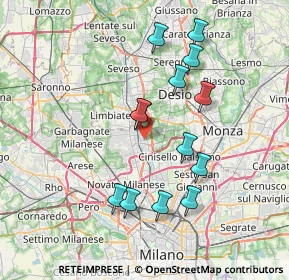 Mappa Via Montecassino, 20037 Paderno Dugnano MI, Italia (7.00923)
