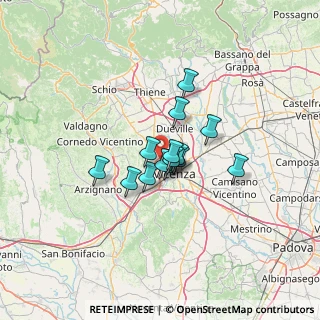 Mappa Via Cadibona, 36100 Vicenza VI, Italia (7.81)
