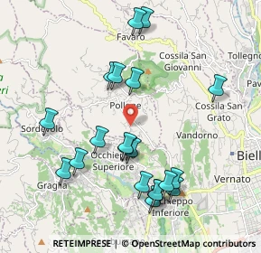 Mappa Via per Occhieppo Superiore, 13814 Pollone BI, Italia (2.0285)
