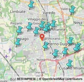 Mappa Via Magretti16 Paderno Dugnano, 20037 Milano MI, Italia (2.08588)