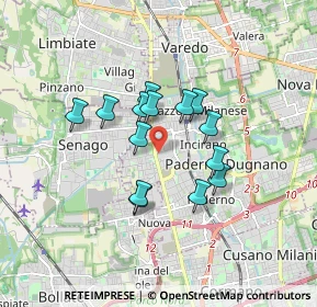 Mappa Via Magretti16 Paderno Dugnano, 20037 Milano MI, Italia (1.29071)