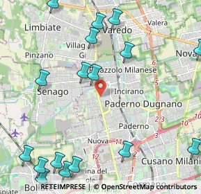 Mappa Via Magretti16 Paderno Dugnano, 20037 Milano MI, Italia (2.92294)