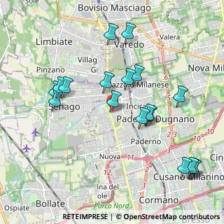 Mappa Via Magretti16 Paderno Dugnano, 20037 Milano MI, Italia (2.16667)