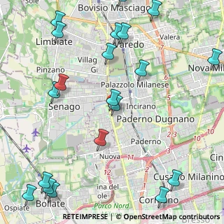 Mappa Via Magretti16 Paderno Dugnano, 20037 Milano MI, Italia (2.9565)