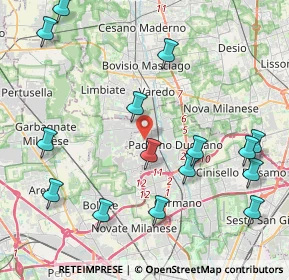 Mappa Via Magretti16 Paderno Dugnano, 20037 Milano MI, Italia (4.964)