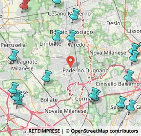 Mappa Via Magretti16 Paderno Dugnano, 20037 Milano MI, Italia (6.2435)