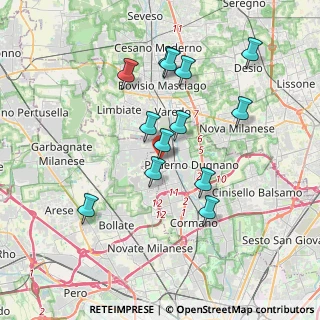 Mappa Via Magretti16 Paderno Dugnano, 20037 Milano MI, Italia (3.44923)