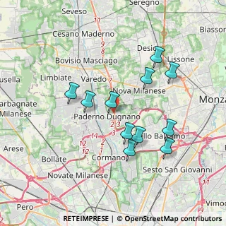 Mappa Milano-meda Distributore Beyfin, 20037 Paderno Dugnano MI, Italia (3.40818)