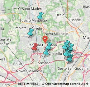 Mappa Milano-meda Distributore Beyfin, 20037 Paderno Dugnano MI, Italia (3.71167)