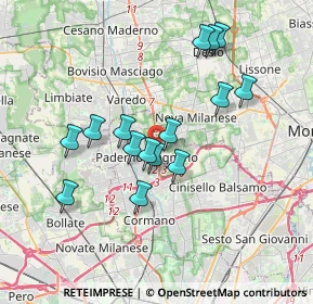 Mappa Milano-meda Distributore Beyfin, 20037 Paderno Dugnano MI, Italia (3.23067)