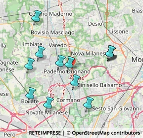 Mappa Milano-meda Distributore Beyfin, 20037 Paderno Dugnano MI, Italia (3.97538)