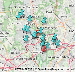 Mappa Milano-meda Distributore Beyfin, 20037 Paderno Dugnano MI, Italia (2.85526)