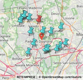 Mappa Milano-meda Distributore Beyfin, 20037 Paderno Dugnano MI, Italia (3.55368)