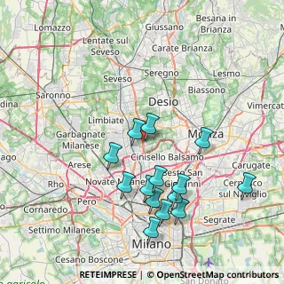 Mappa Milano-meda Distributore Beyfin, 20037 Paderno Dugnano MI, Italia (7.82286)