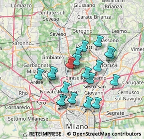 Mappa Milano-meda Distributore Beyfin, 20037 Paderno Dugnano MI, Italia (6.2585)