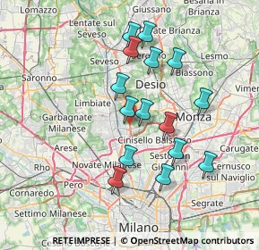 Mappa Milano-meda Distributore Beyfin, 20037 Paderno Dugnano MI, Italia (6.55933)