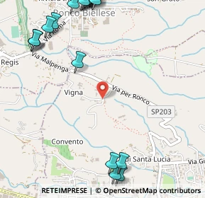 Mappa Via per Ronco, 13845 Valdengo BI, Italia (0.801)