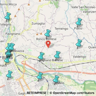 Mappa Via per Ronco, 13856 Vigliano Biellese BI, Italia (3.15133)