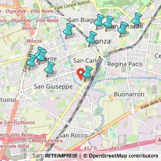 Mappa Via Antonio Pacinotti, 20900 Monza MB, Italia (1.20636)