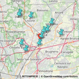 Mappa Via Antonio Pacinotti, 20900 Monza MB, Italia (3.65455)