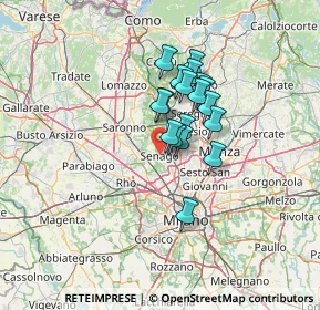 Mappa 20030 Senago MI, Italia (9.06667)