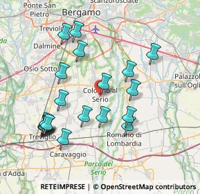 Mappa Via G. Leopardi, 24055 Cologno Al Serio BG, Italia (7.842)