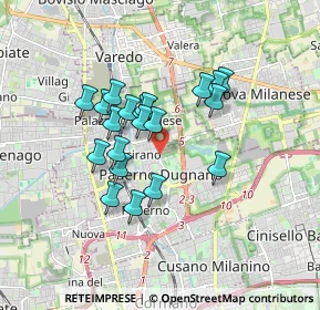 Mappa Via Renato Serra, 20037 Paderno Dugnano MI, Italia (1.388)