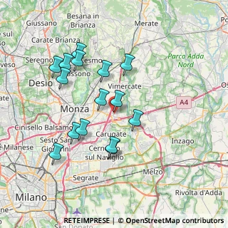 Mappa Via San Paolo, 20864 Agrate Brianza MB, Italia (7.00133)