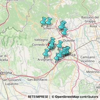 Mappa Via Cozza Pillon, 36070 Castelgomberto VI, Italia (9.4325)