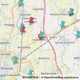 Mappa Via Postumia, 36100 Vicenza VI, Italia (3.02273)