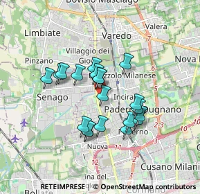 Mappa Via Martin Luther King, 20037 Paderno Dugnano MI, Italia (1.3785)