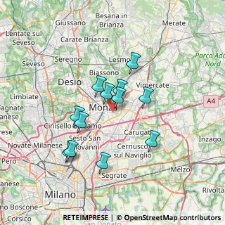 Mappa Viale Ugo Foscolo, 20052 Monza MB, Italia (5.7975)