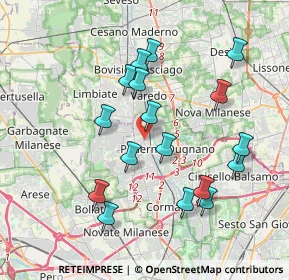 Mappa Via Palmiro Togliatti, 20037 Paderno Dugnano MI, Italia (3.71706)