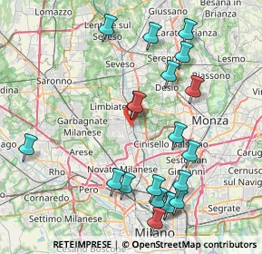 Mappa Via Palmiro Togliatti, 20037 Paderno Dugnano MI, Italia (8.887)