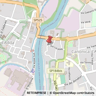 Mappa Via Antonio Locatelli, 2, 24040 Canonica d'Adda, Bergamo (Lombardia)