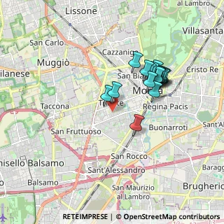 Mappa Via Ticino, 20052 Monza MB, Italia (1.59235)