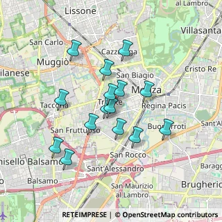 Mappa Via Ticino, 20052 Monza MB, Italia (1.50667)