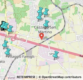 Mappa Via Prospero Rizzini, 25046 Cazzago San Martino BS, Italia (1.639)