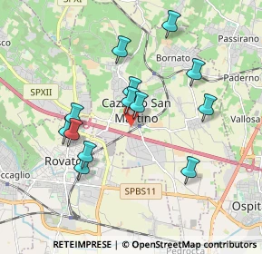 Mappa Via Prospero Rizzini, 25046 Cazzago San Martino BS, Italia (1.72923)