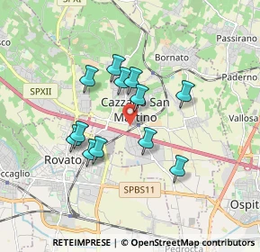 Mappa Via Prospero Rizzini, 25046 Cazzago San Martino BS, Italia (1.435)