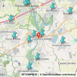 Mappa Via Nuova, 24040 Canonica d'Adda BG, Italia (2.75083)