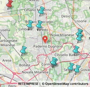 Mappa Via Ambrogio Cappellini, 20037 Paderno Dugnano MI, Italia (5.33154)