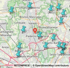 Mappa Via Ambrogio Cappellini, 20037 Paderno Dugnano MI, Italia (5.62)