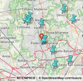 Mappa Via Ambrogio Cappellini, 20037 Paderno Dugnano MI, Italia (4.09545)