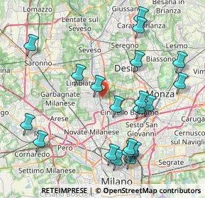 Mappa Via Ambrogio Cappellini, 20037 Paderno Dugnano MI, Italia (9.083)