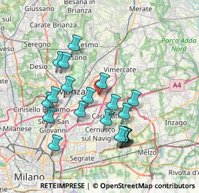 Mappa Via Massimo D'Azeglio, 20863 Concorezzo MB, Italia (6.888)